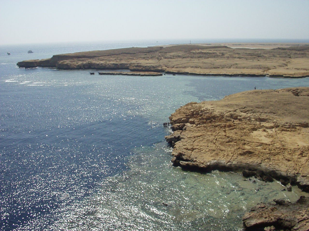 Clear turquoise water along the coast of Ras Mohammed National Park, south of Sharm El Sheikh
